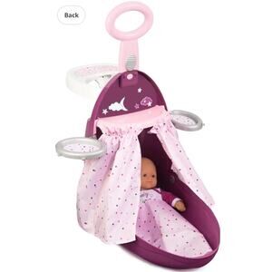 Smoby - Baby Nurse 3 in 1 Trolley for Dolls, Purple